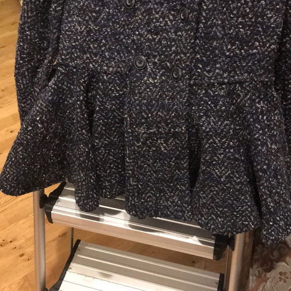 Free People Dark Gray and Blue Pleated Blazer - Picture 4 of 5